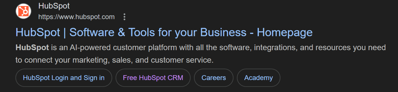 HubSpot sponsored ad